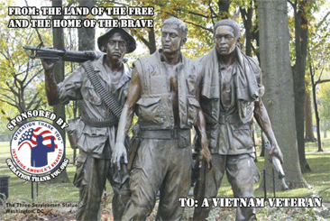 Vietnam Veteran Thank You Card (The Three Servicemen)